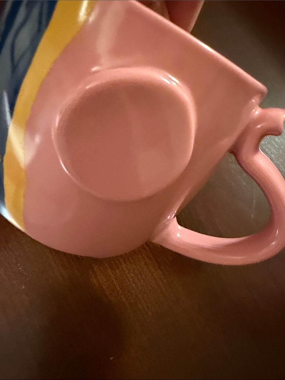 Starbucks Pink Ceramic Mug with Subtle Yellow Accent